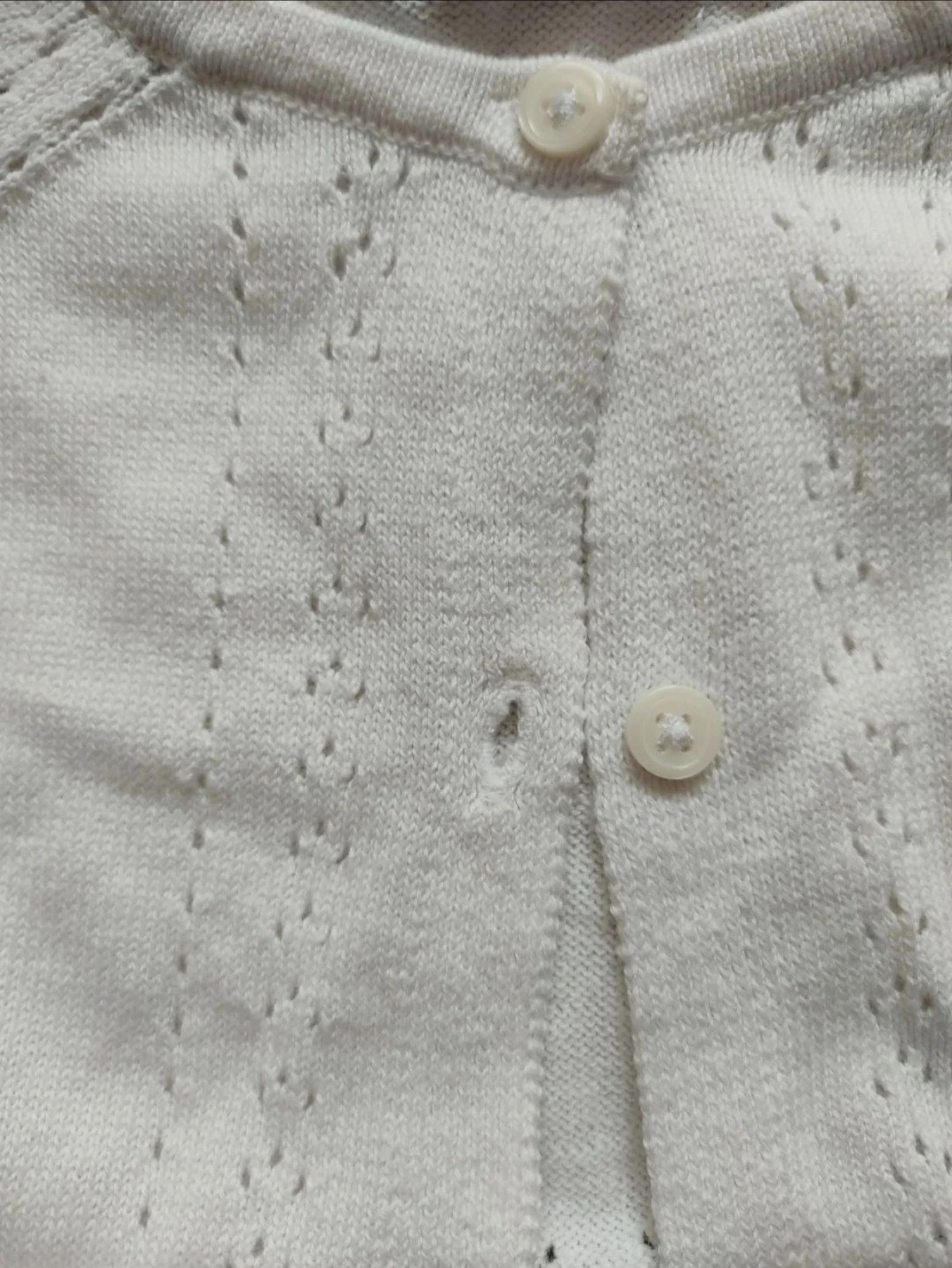 🤍 Bolero blanco ajourado Gémo - Talla 6 meses - Perfecto estado – photo 2